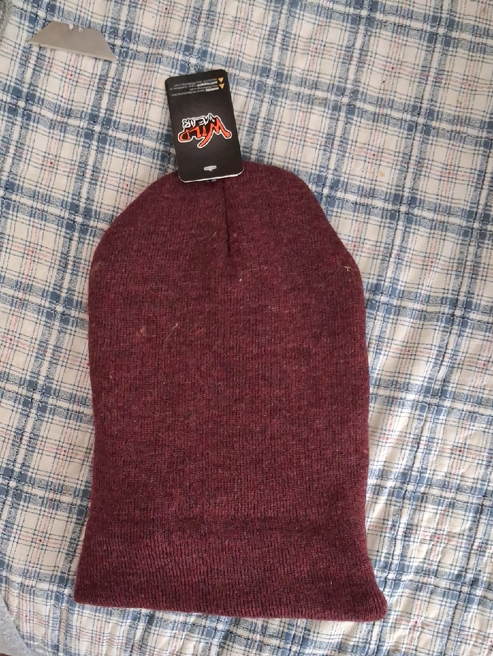 Men's Maroon Knit Beanie by Wild  Wear